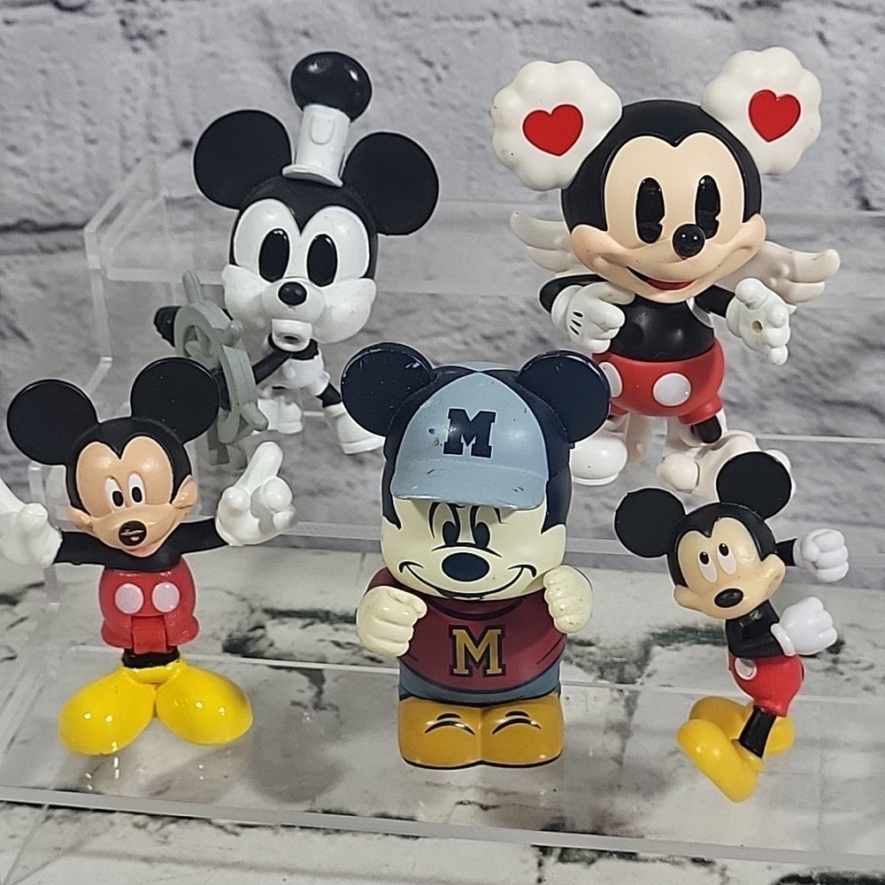 Disney‎ Figures Mickey Mouse Lot Of 5 Steamboat Marshmallow Vinylmation Mascot
